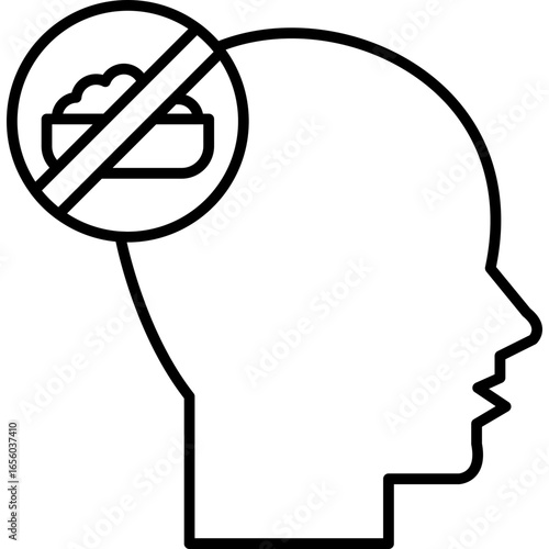 Anorexia Icon Vector Element