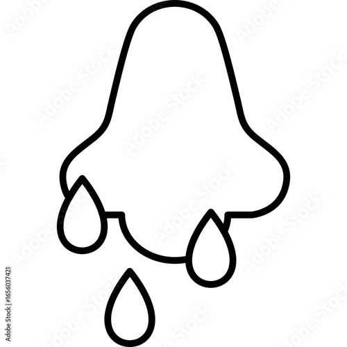 Runny Nose Icon Vector Element