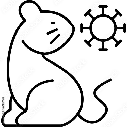 Rat Icon Vector Element