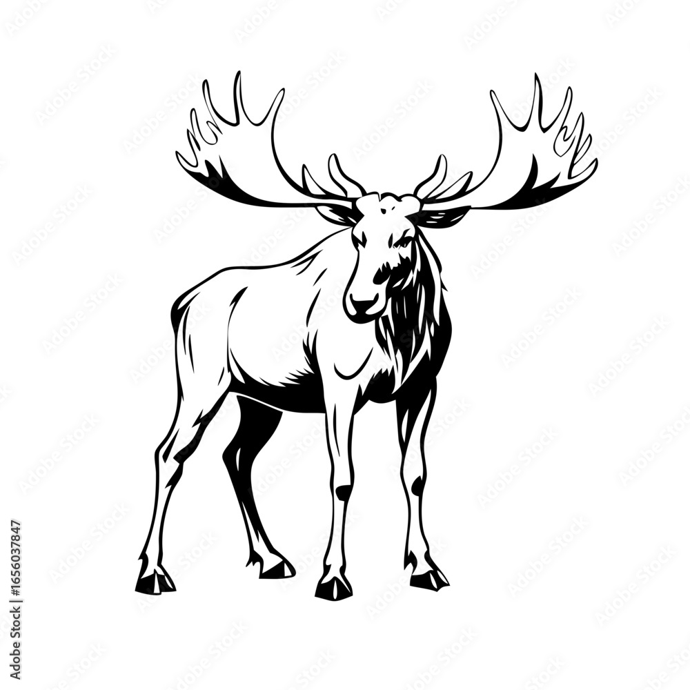 Fototapeta premium silhouette of a deer