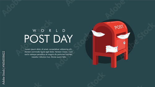 vector world post day poster template