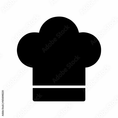 Black Chef Hat Silhouette – Culinary Icon for Cooking, Recipes, and Kitchen Design
