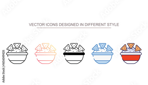 Guacamole icon design with white background stock illustration