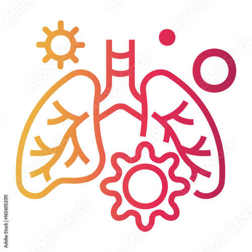 asthma Line Gradient Icon