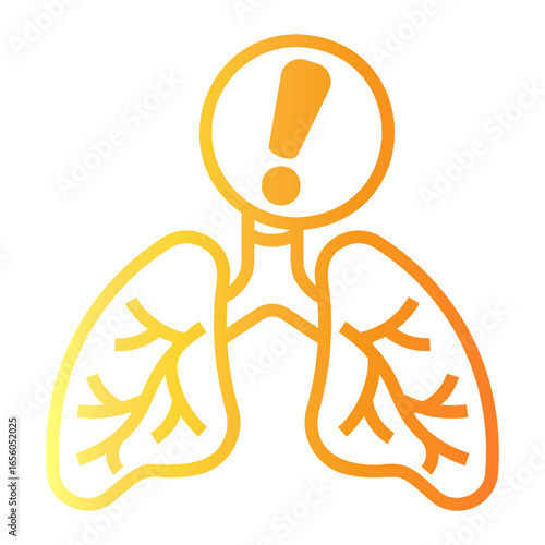 asthma Line Gradient Icon