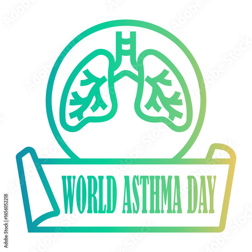 asthma Line Gradient Icon