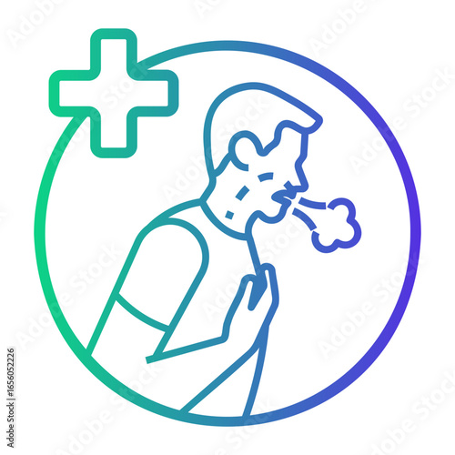 asthma Line Gradient Icon