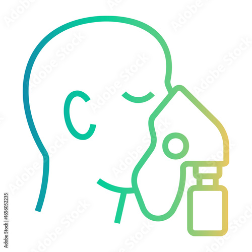 asthma Line Gradient Icon