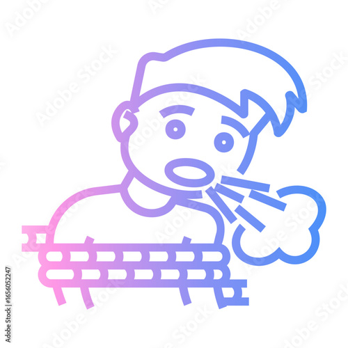 asthma Line Gradient Icon