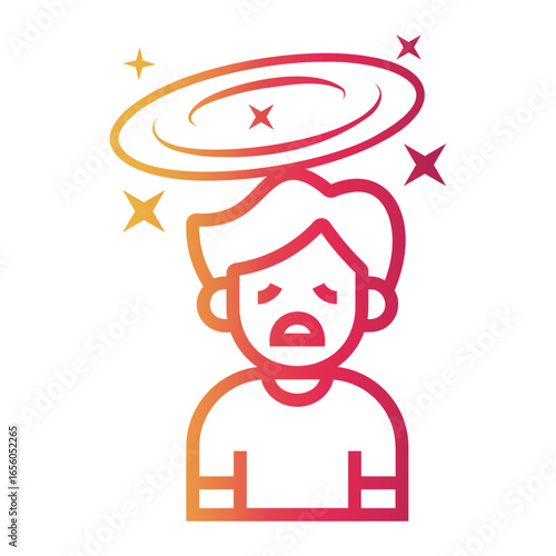 asthma Line Gradient Icon