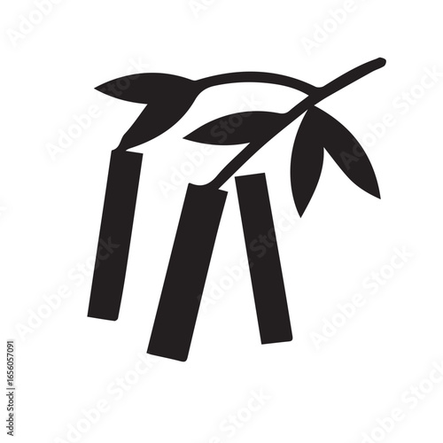 Black tie and white tie alphabet symbols for a 3d font design Bamboo