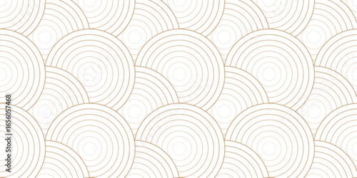 Seamless geometric spiral pattern and abstract circle wave lines overlapping pattern isolated. Design technology or modern concept. Ornament overlapping background. Colorful element line pattern.	