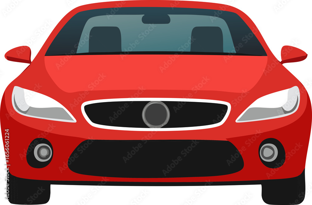 Fototapeta premium red sports car. car cartoon