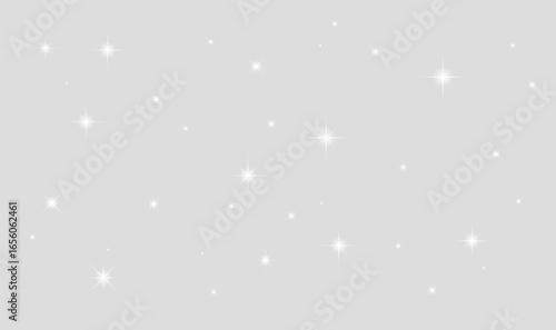 Glowing stars on gray background vector illustration