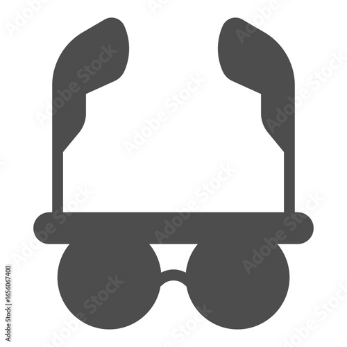 Scientist glasses solid icon, vision treatment concept. Vector graphics. Lens selection tool, ophthalmology sign on white background, glyph style icon for mobile or web design.