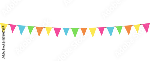 Festival Carnival Colorful Festoon Garland Flag Vector Illustration