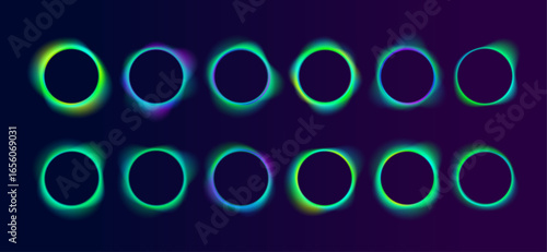 Universe glow stylish cosmos illustration abstract galaxy night sky astronomy science earth planet sun star eclipse solar moon sphere circle ball background soft gradient neon subtle design