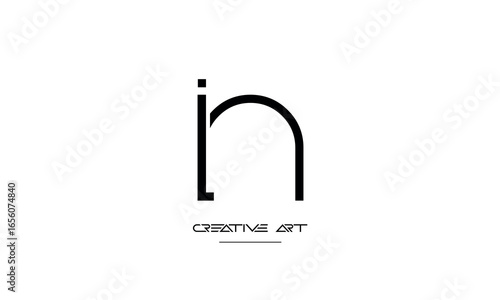 NI, IN, N, I abstract letters logo monogram