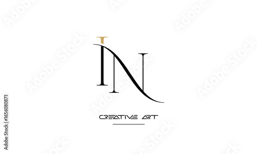 NI, IN, N, I abstract letters logo monogram