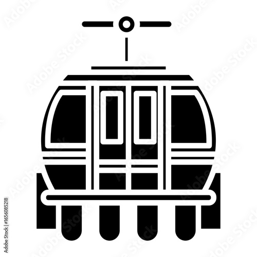Small Monorail Car Icon