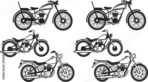 Black Line Bike Icons Set including Flat Bicycle Transport Sport and Eco Travel Symbol Collection with Minimal Bike Icon Group for UI Web Cycling Fitness and Outdoor Ride Design Projects
