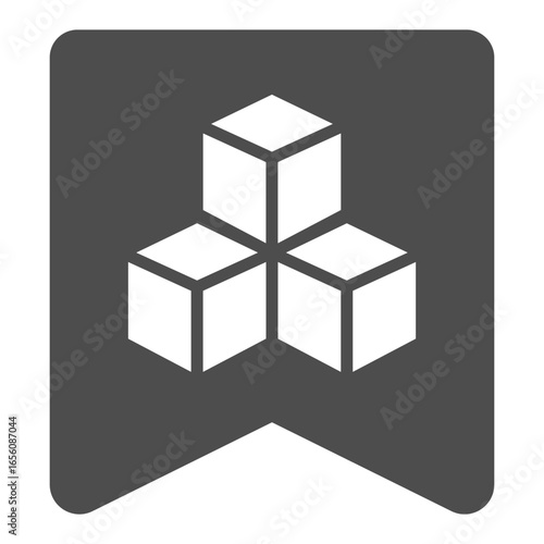 Token bookmark solid icon, NFT multiverse concept. Vector graphics. Crypto asset link sign on white background, glyph style icon for mobile or web design.