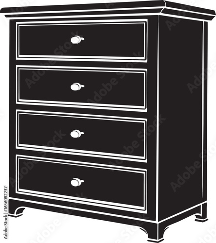 chest of drawers vector illustration