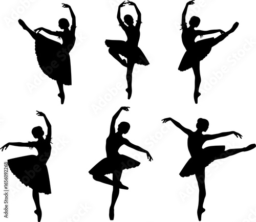 Ballerina Dancers in Various Poses
