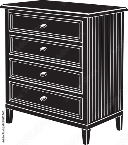 chest of drawers vector illustration
