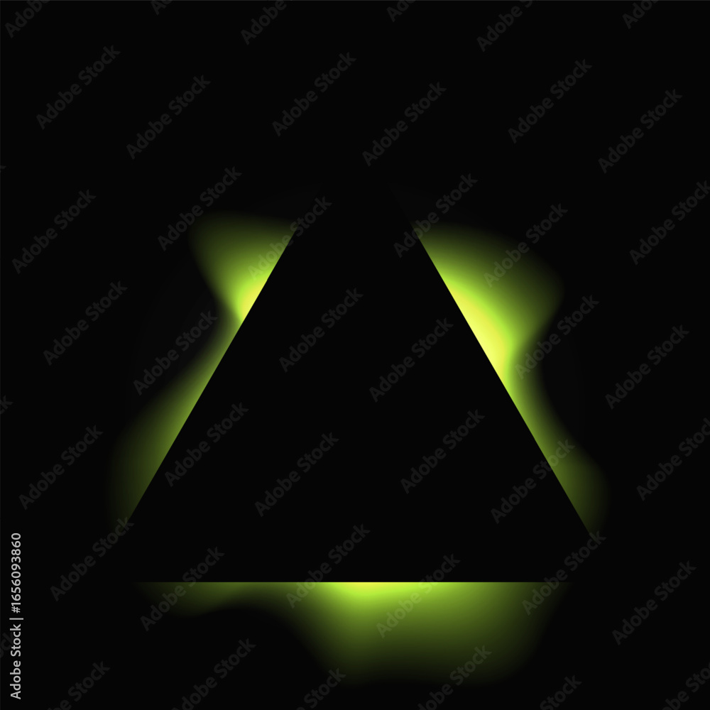 Fototapeta premium Triangle illuminate light frame