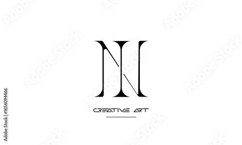 NI, IN, N, I abstract letters logo monogram