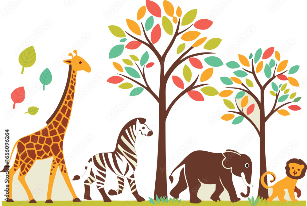 Obraz premium some carton style animals icon set