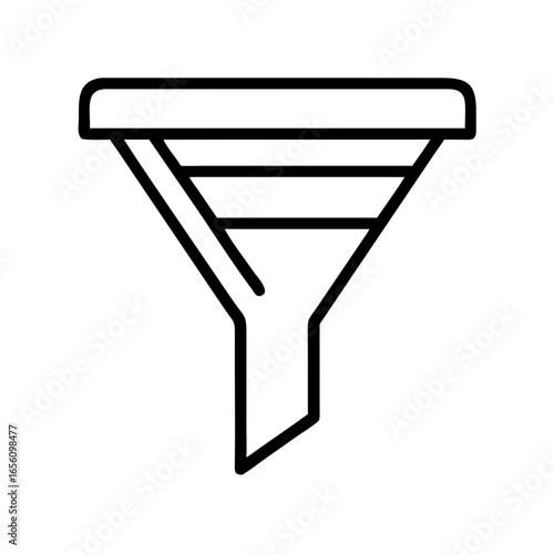 Funnel icon representing business process management and organization  