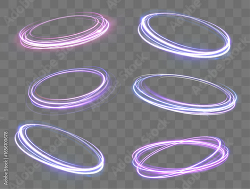 Energy glow light abstract swirl lines speed rotation shimmer purple glistering shiny flash neon trail motion vector