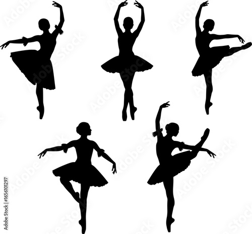 Ballerina Dancers in Various Poses