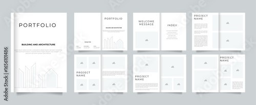Real estate portfolio brochure or architecture portfolio brochure template