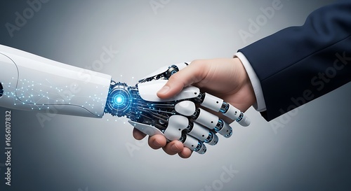Businessmen shaking hands in a successful deal concept