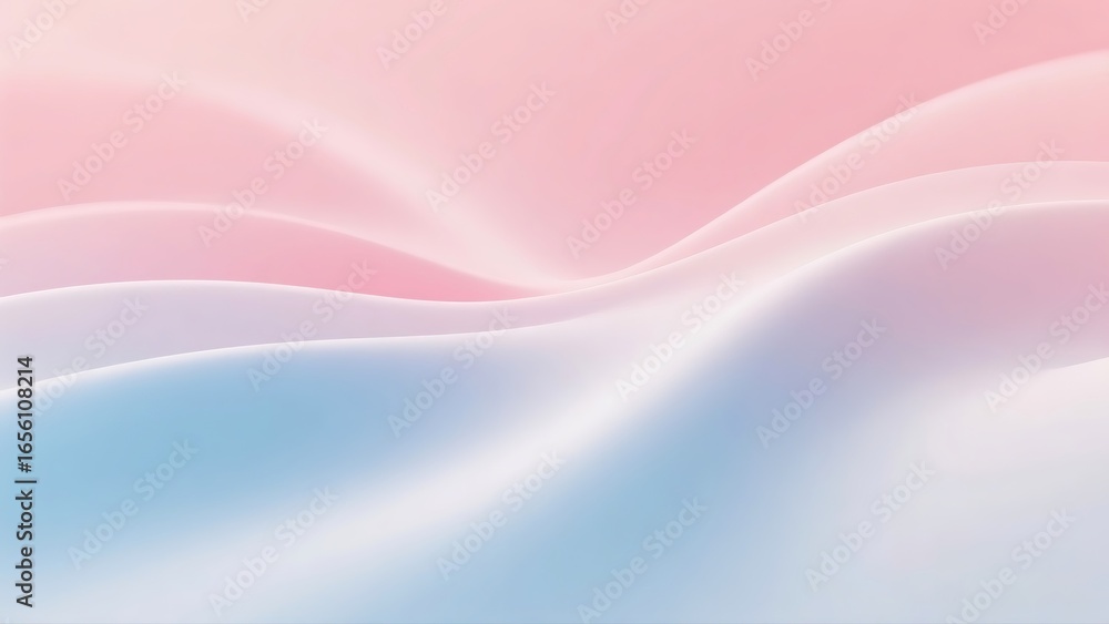 Fototapeta premium Serene Pastel Gradient Waves Abstract Background for Modern Web and Wallpaper Design