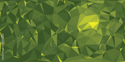 Abstract olive green low poly background with a modern triangular pattern, a vector graphic illustration for digital wallpaper and web design.