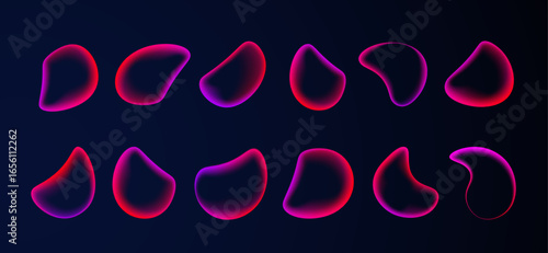 Effect figure bubble blur colours fluid form future futuristic gradient graphic liquid neon paint purple rainbow round sphere render