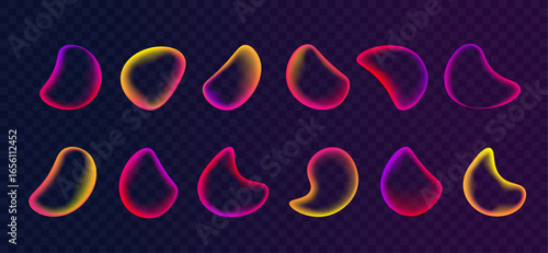 Effect figure fluid bubble blur colours form futuristic gradient graphic liquid neon paint purple rainbow round sphere render