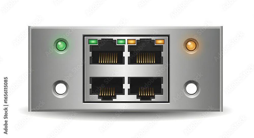 Fototapeta premium Network Connector Interface Connecting Devices for Data Transfer