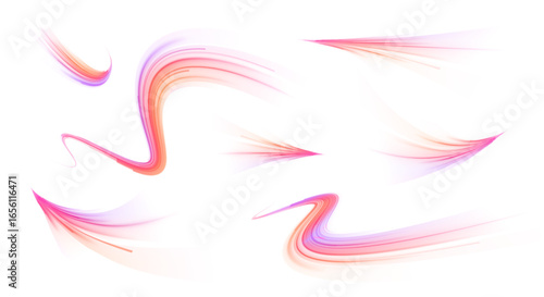 Ribbon datum energy line track road neon laser wave light background futuristic fast future technology colours network street