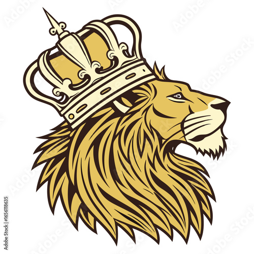 Lion head logo icon, lion face vector Illustration, on a isolated background, EPS