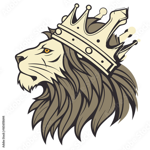 Lion head logo icon, lion face vector Illustration, on a isolated background, EPS