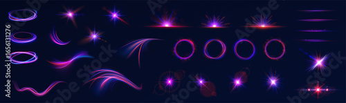 Speed motion line neon effect light blue wave abstract futuristic background bright design vector illustration modern glow