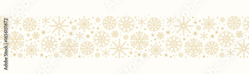 Beautiful snowflakes seamless pattern, fragile winter background, great for textiles, banners, wallpaper, wrapping - vector design