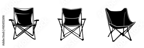 Stylish black folding chairs designed for outdoor events perfect for camping and gatherings during warm evenings