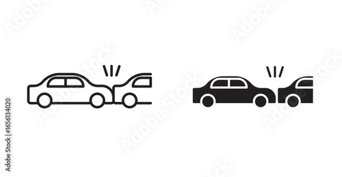 Rear end collision icon