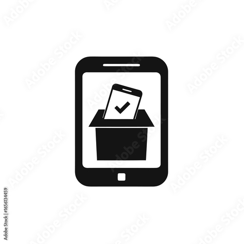 Smartphone with a ballot box for online voting